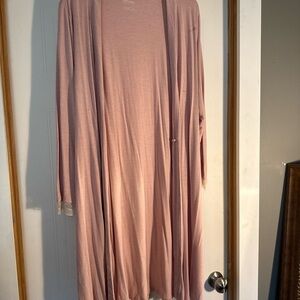 Soft Blush Lace-Trimmed Women's Robe